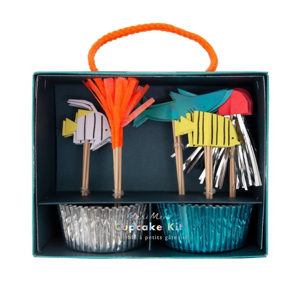 Meri Meri | Cupcake Kit, Under The Sea Themed, 24pc 🐠🦈